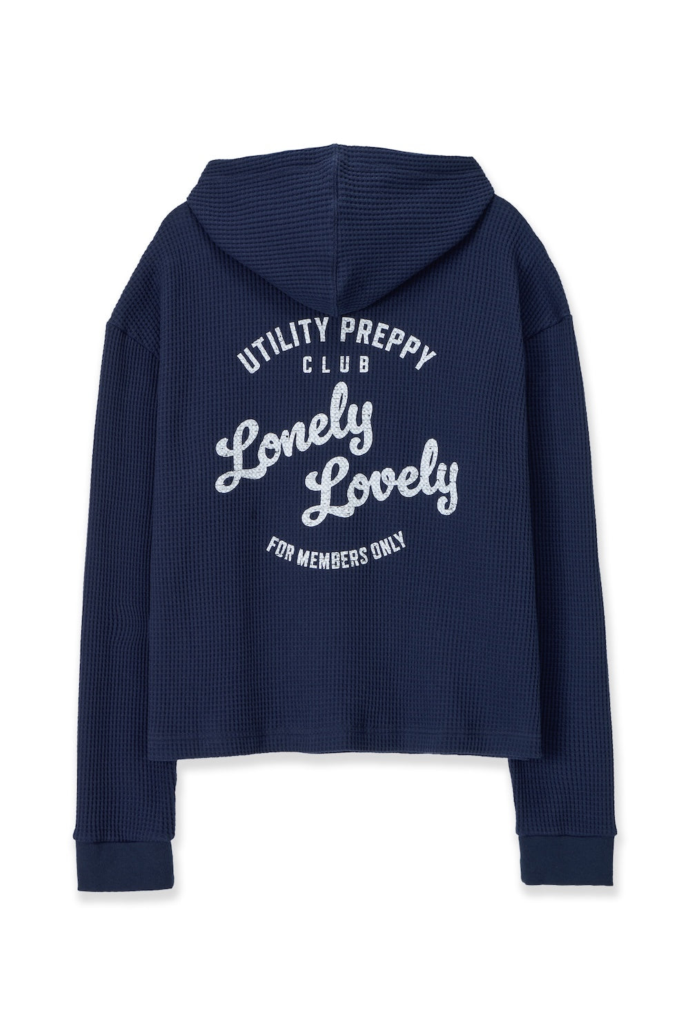 UTILITY PREPPY WAFFLE HOODIE NAVY