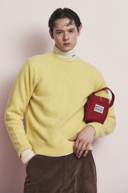 ESSENTIAL CASHMERE KNIT SWEATER LIME