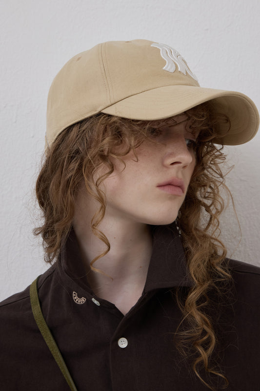 WAVE CITY NYC WASHED BALL CAP BEIGE