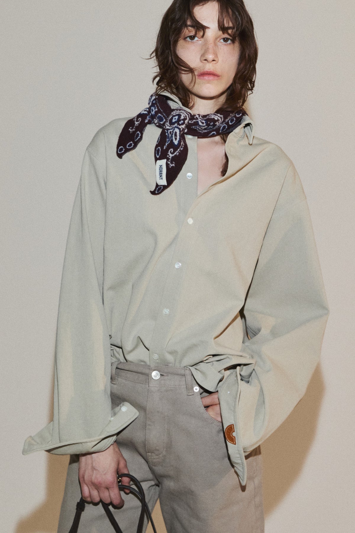 WIRE OXFORD SHIRT BEIGE