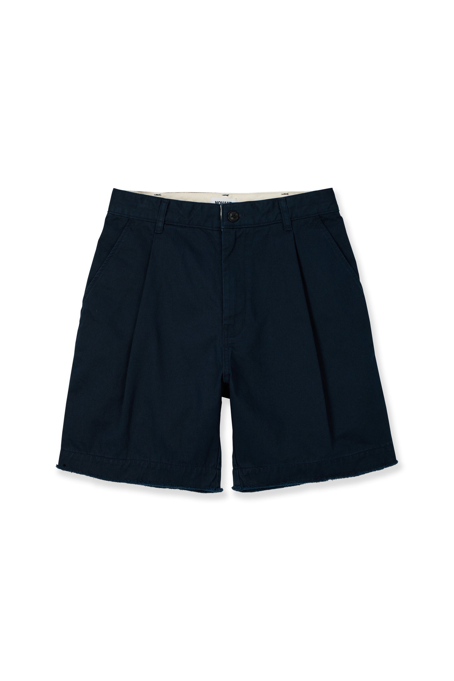 FRINGED CHINO SHORTS NAVY