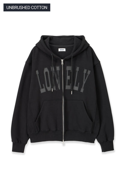 LONELY/LOVELY HOODIE ZIP-UP BLACK