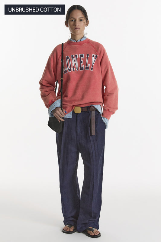 LONELY/LOVELY 90’s WASHED SWEATSHIRT RED