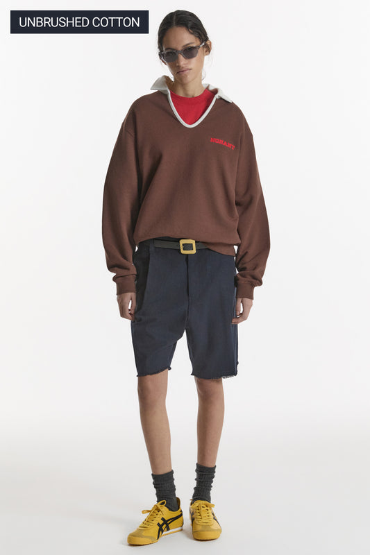 CLASSIC V-NECK SWEATSHIRT BROWN