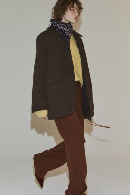 WASHED CAMPUS JACKET BROWN(COMING SOON)