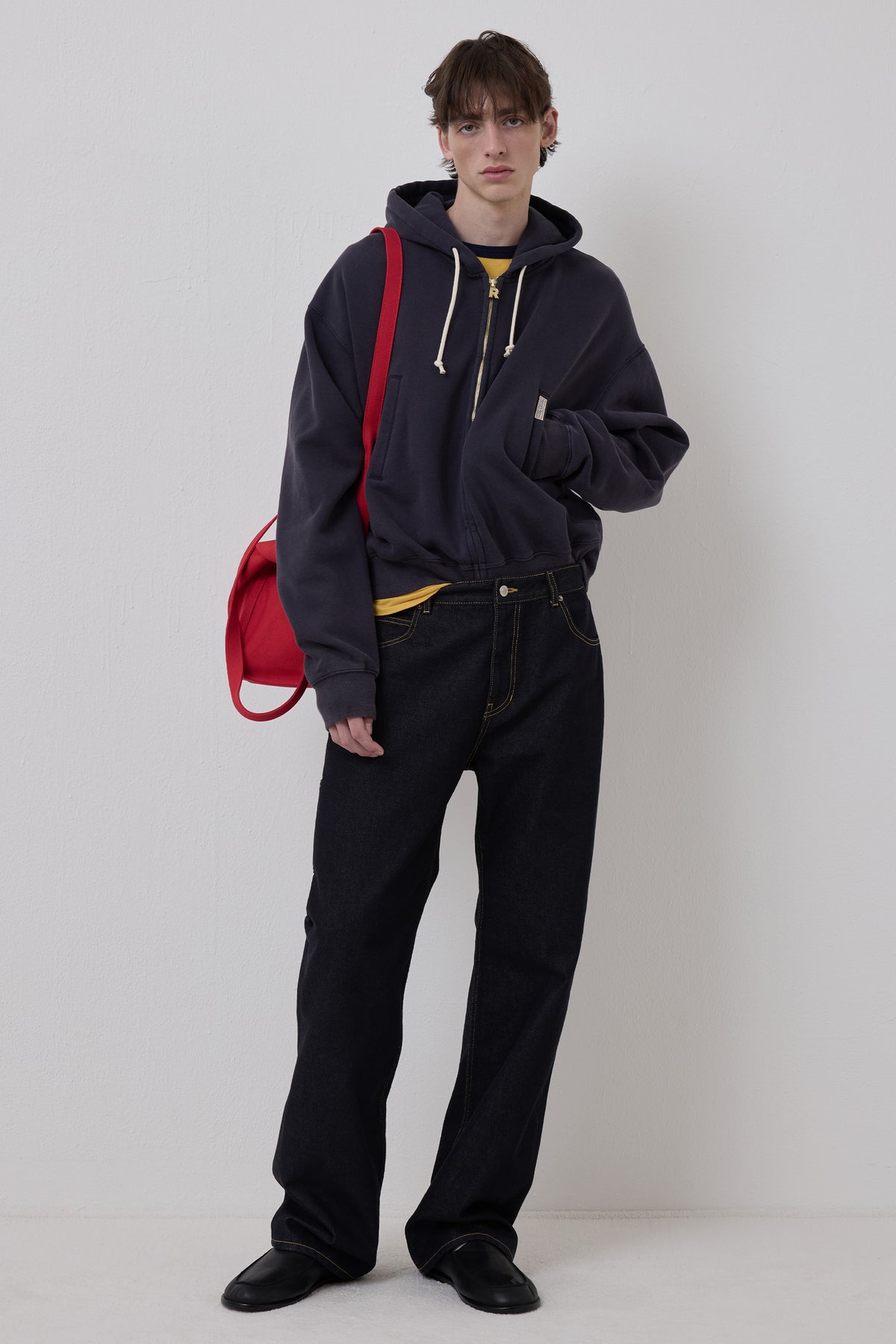 RETRO DAILY HOODIE ZIP-UP NAVY