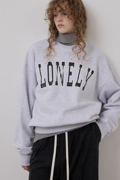 LONELY/LOVELY CRACK SWEATSHIRT ASH GRAY