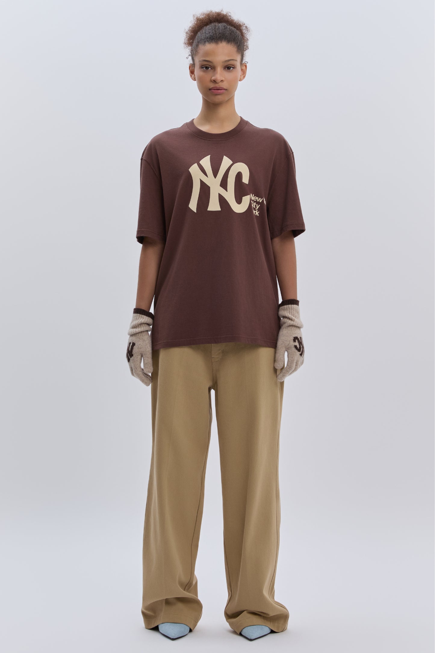 NYC SHORT SLEEVE T-SHIRT BROWN