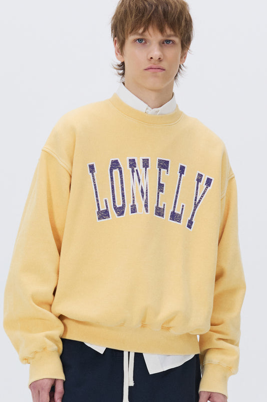 LONELY/LOVELY WASHED SWEATSHIRT MUSTARD