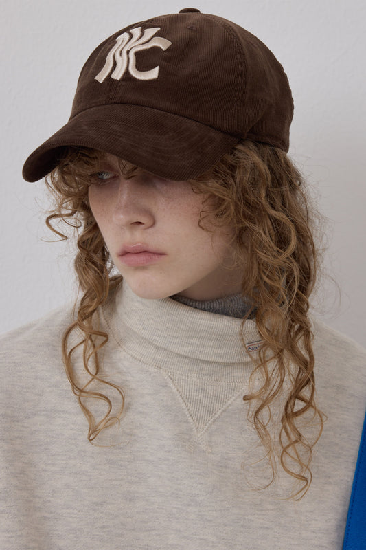 WAVE CITY NYC CORDUROY BALL CAP BROWN