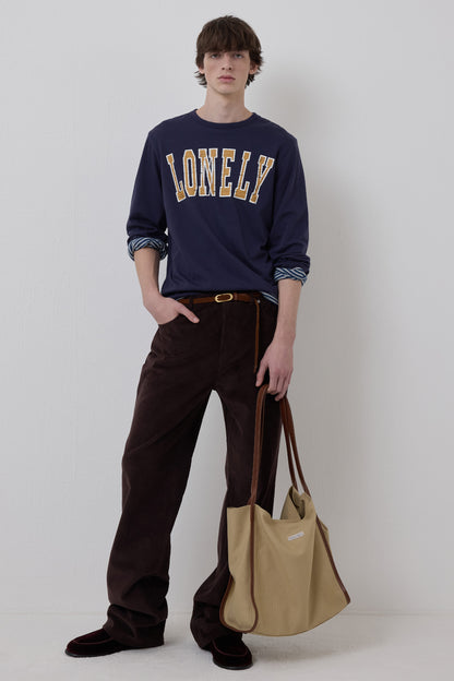 LONELY/LOVELY REVERSIBLE LONG SLEEVE T-SHIRT NAVY