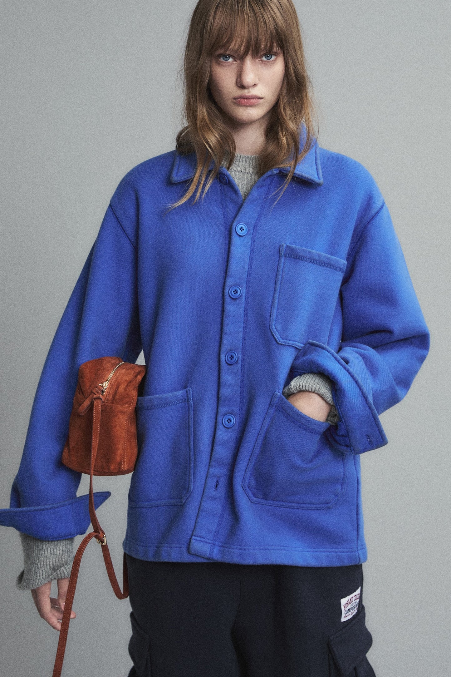 WASHED HEAVYWEIGHT FRENCH JACKET BLUE