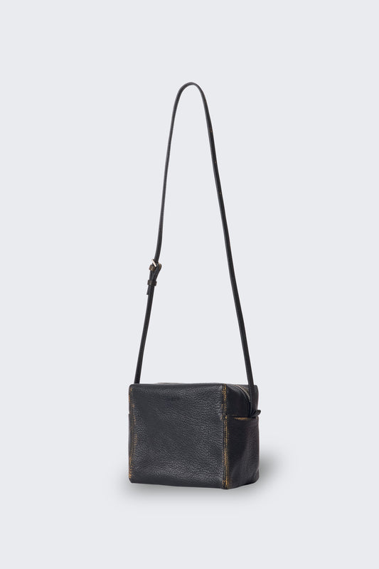 LEATHER PICNIC BAG BLACK