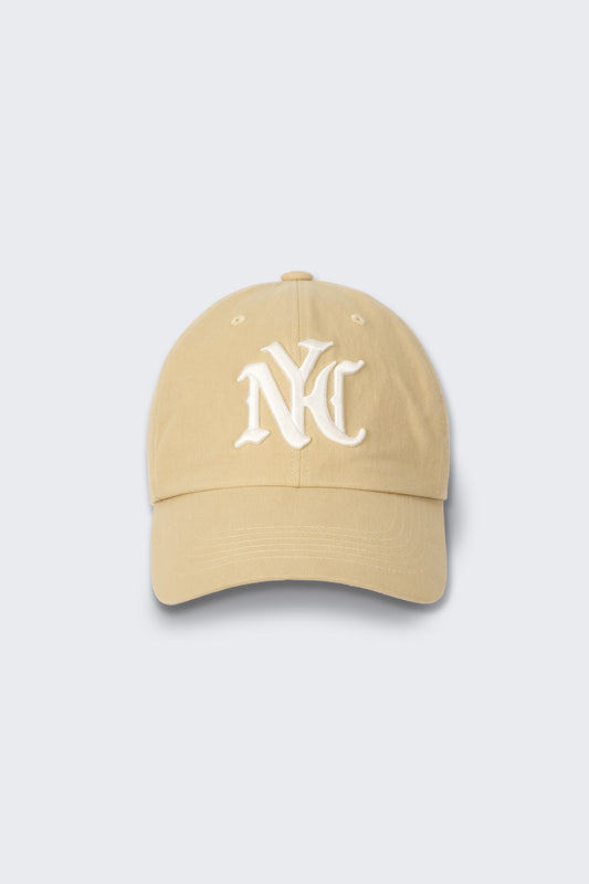 NYC WASHED BALL CAP BEIGE