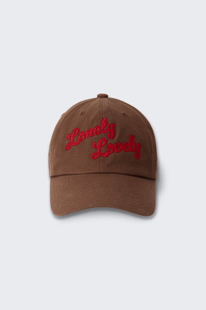 LNLV CURSIVE LOGO BALL CAP BROWN