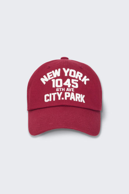 NEW YORK CITY PARK BALL CAP BURGUNDY