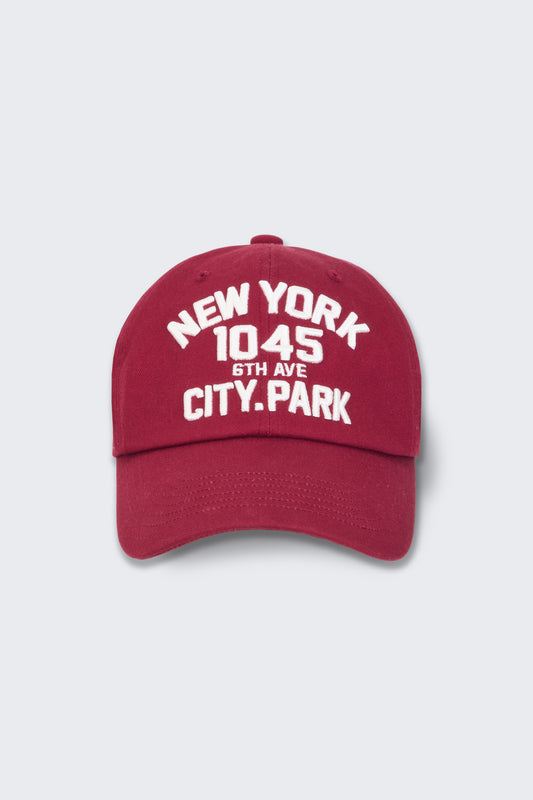 NEW YORK CITY PARK BALL CAP BURGUNDY