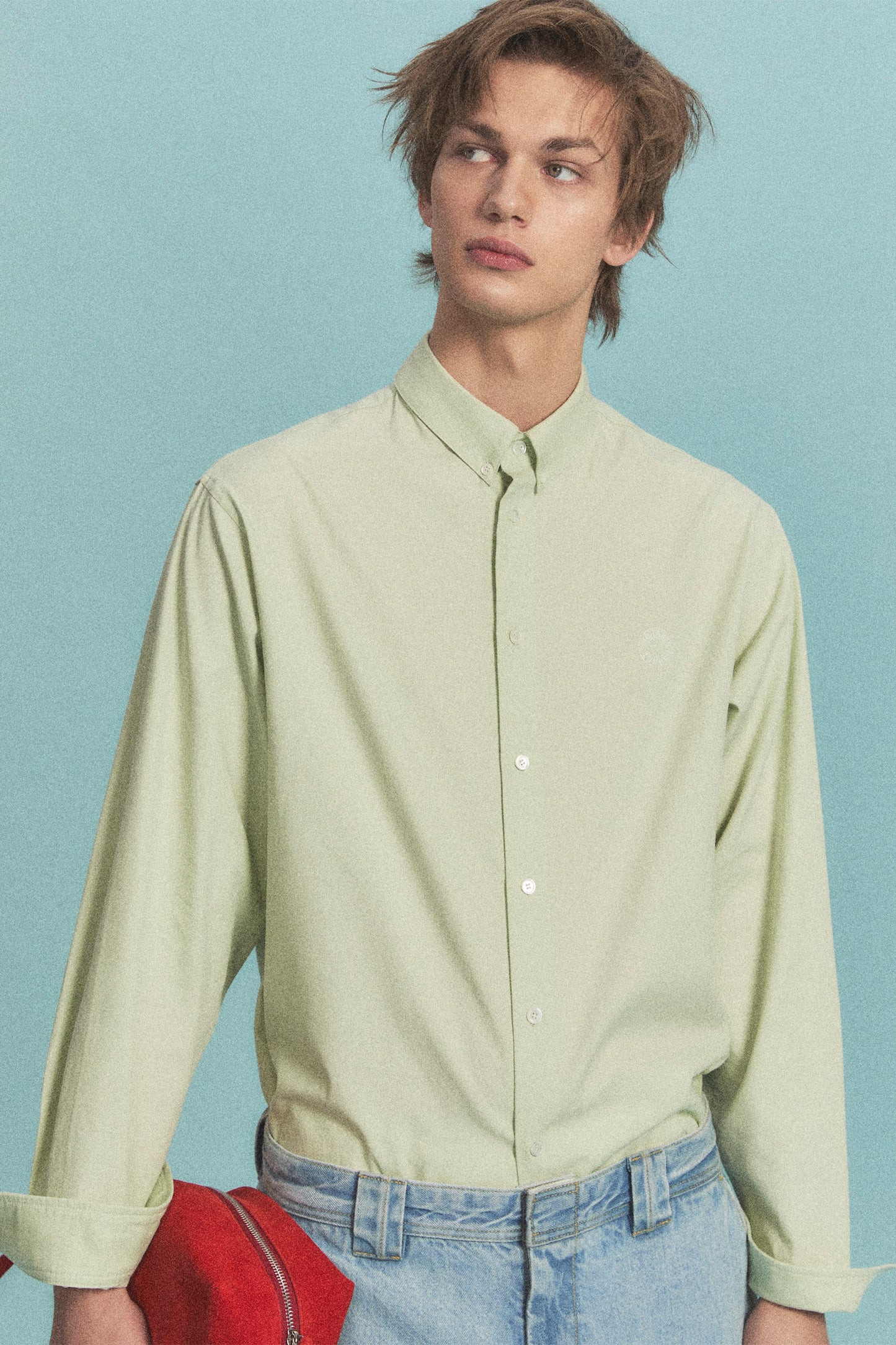 RELAXED POPLIN SHIRT LIGHT MINT