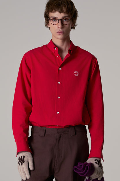 LOGO OXFORD SHIRT RED