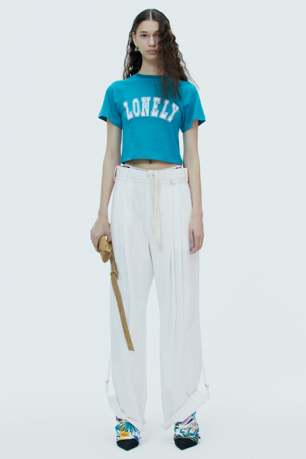 LONELY/LOVELY BABY T SHIRT RESORT-TEEL GREEN