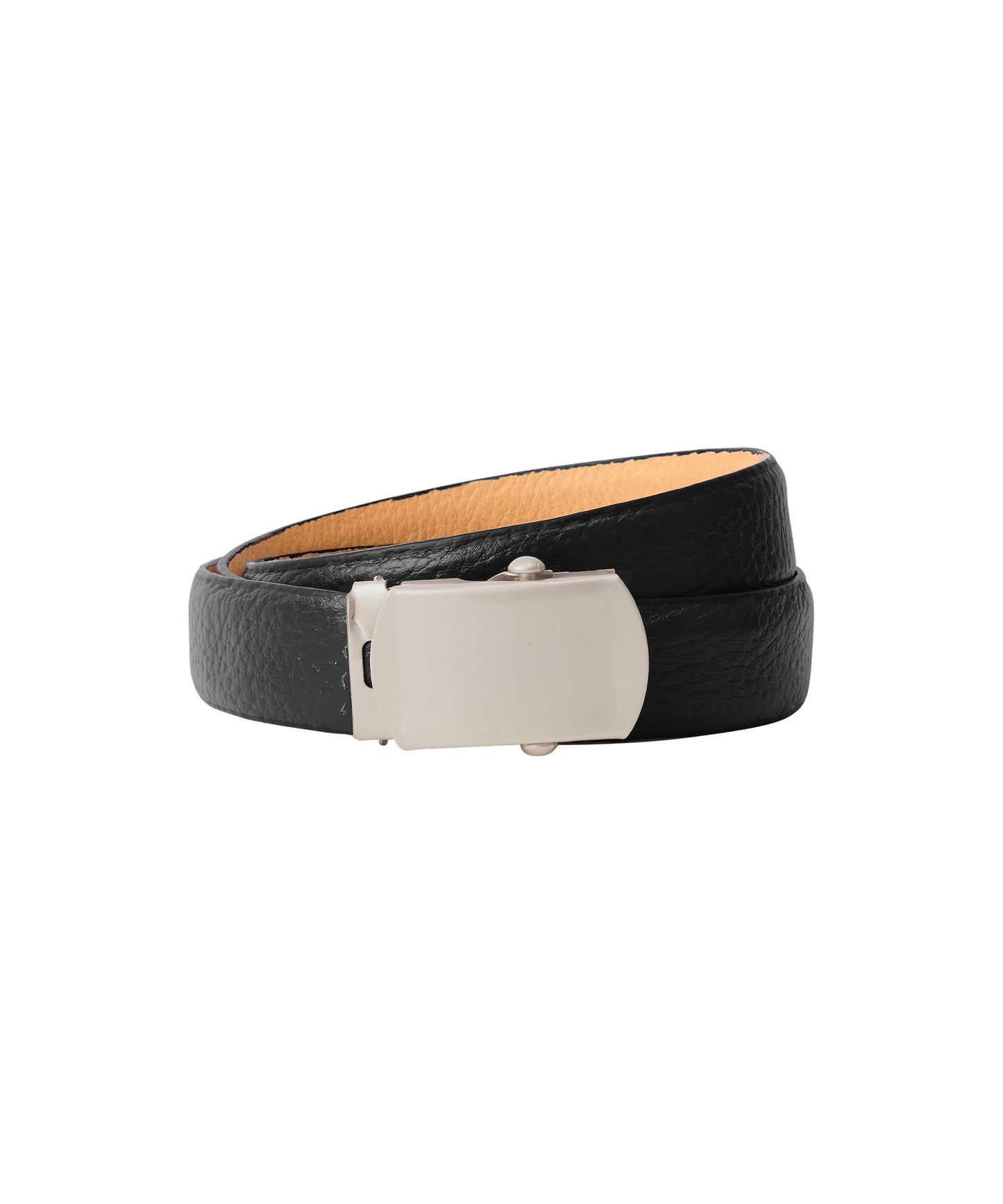 LEATHER CLIP BELT BLACK