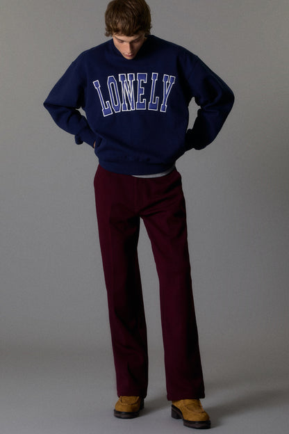 LONELY/LOVELY FLUFF SWEATSHIRT NAVY-BLUE