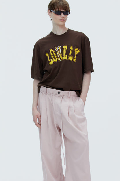 LONELY/LOVELY SHORT SLEEVE T SHIRT BROWN