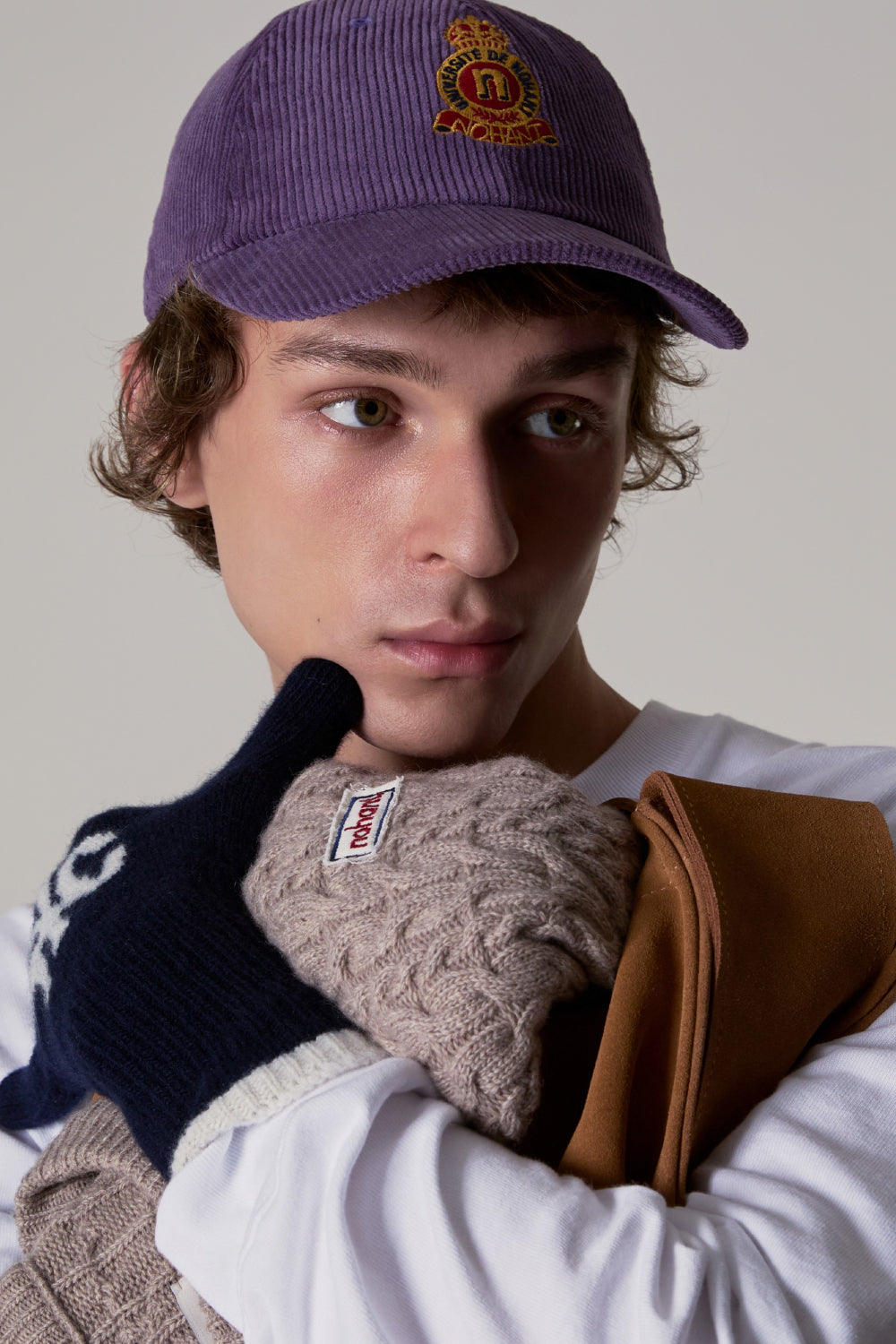 CORDUROY EMBLEM BALL CAP PURPLE