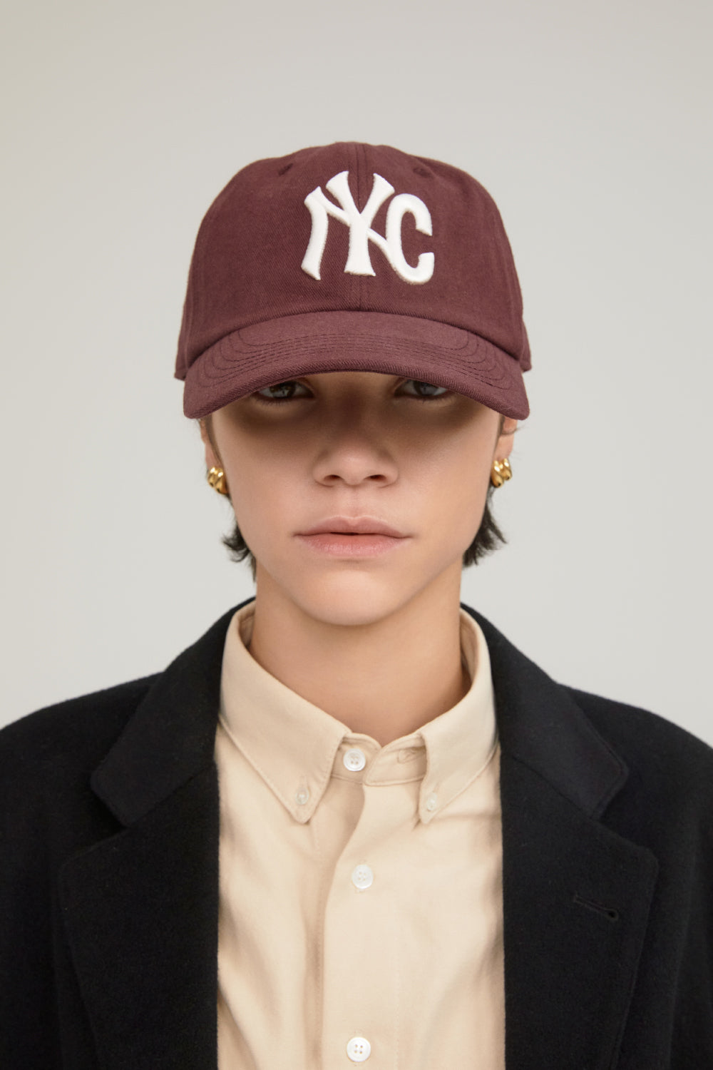 NYC WASHED BALL CAP BURGUNDY