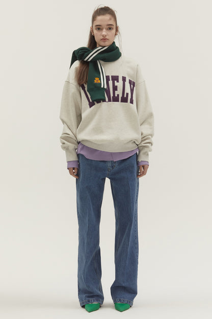 WASHED LOOSE FIT DENIM PANTS MID BLUE
