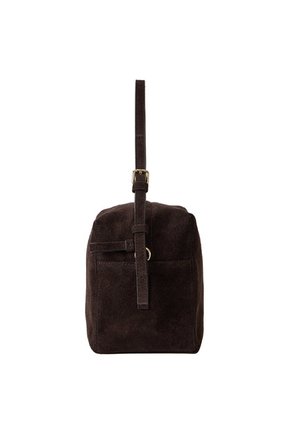 SUEDE PICNIC BAG BROWN(COMING SOON)