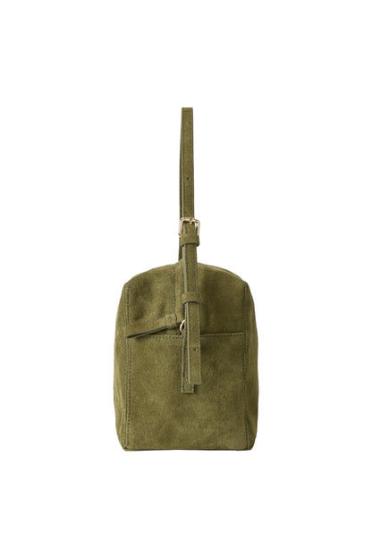 SUEDE PICNIC BAG KHAKI(COMING SOON)