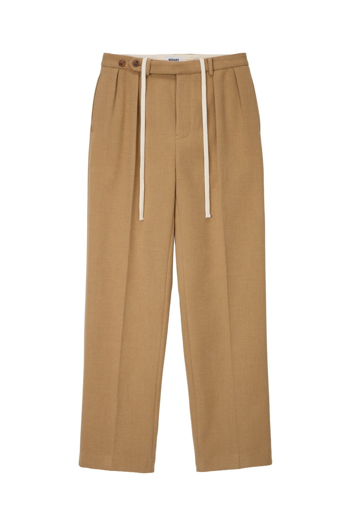 EASY PLEAT WOOL TROUSERS BEIGE