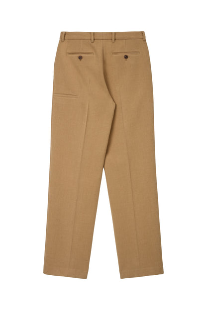 EASY PLEAT WOOL TROUSERS BEIGE