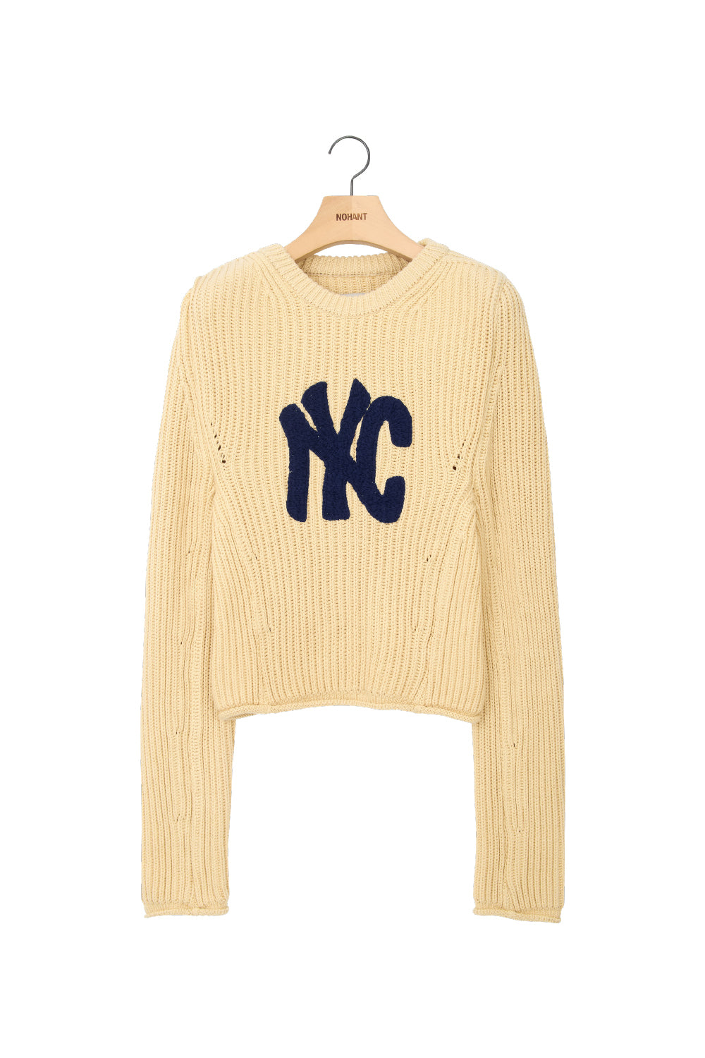 NYC RIBBED CROP KNIT MUSTARD