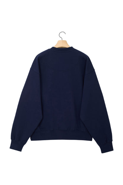 LONELY/LOVELY FLUFF SWEATSHIRT NAVY-BLUE