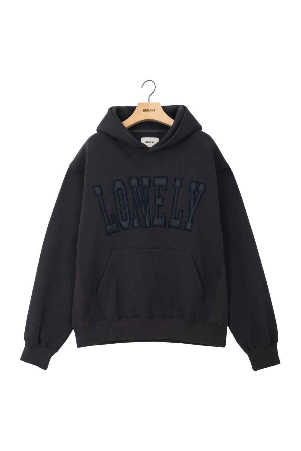 LONELY/LOVELY FLUFF HOODIE CHARCOAL-NAVY