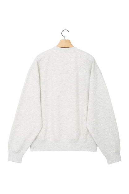 LONELY/LOVELY FLUFF SWEATSHIRT OATMEAL-PURPLE